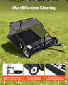 VEVOR tow-behind lawn sweeper - effortless cleaning with universal hitch and PP brushes