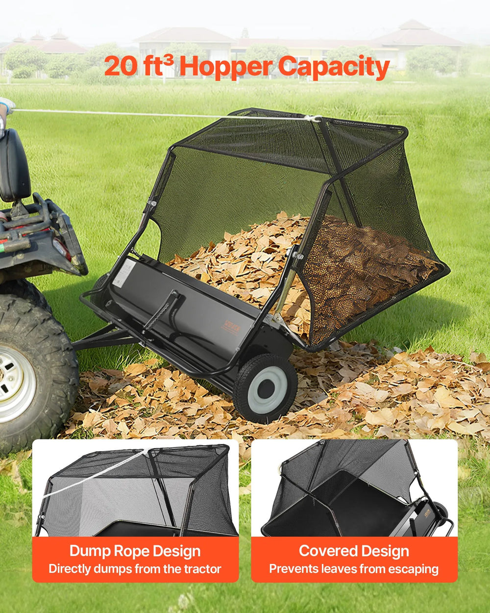 VEVOR Tow Behind Lawn Sweeper - Image 4