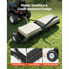 VEVOR Tow Behind Plug Aerator, 48 in Lawn Core Aerator Tool Universal Hitch, 150lbs Weight Capacity, Heavy Duty Pull Behind Spike Aerators with Tray & 10.6 in Wheels, for Farmland & Garden Tractors