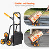 VEVOR Stair Climbing Cart, 440 lbs Capacity Stair Climber Hand Truck and Dolly, Heavy-Duty Folding Trolley Cart with Dual Handle, 6 Wheels & 2 Elastic Ropes for Home Office Shopping Moving Warehouse