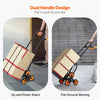 VEVOR Stair Climbing Cart, 440 lbs Capacity Stair Climber Hand Truck and Dolly, Heavy-Duty Folding Trolley Cart with Dual Handle, 6 Wheels & 2 Elastic Ropes for Home Office Shopping Moving Warehouse