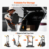 VEVOR Stair Climbing Cart, 440 lbs Capacity Stair Climber Hand Truck and Dolly, Heavy-Duty Folding Trolley Cart with Dual Handle, 6 Wheels & 2 Elastic Ropes for Home Office Shopping Moving Warehouse