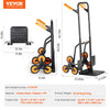 VEVOR Stair Climbing Cart, 440 lbs Capacity Stair Climber Hand Truck and Dolly, Heavy-Duty Folding Trolley Cart with Dual Handle, 6 Wheels & 2 Elastic Ropes for Home Office Shopping Moving Warehouse