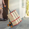 VEVOR Stair Climbing Cart, 440 lbs Capacity Stair Climber Hand Truck and Dolly, Heavy-Duty Folding Trolley Cart with Dual Handle, 6 Wheels & 2 Elastic Ropes for Home Office Shopping Moving Warehouse