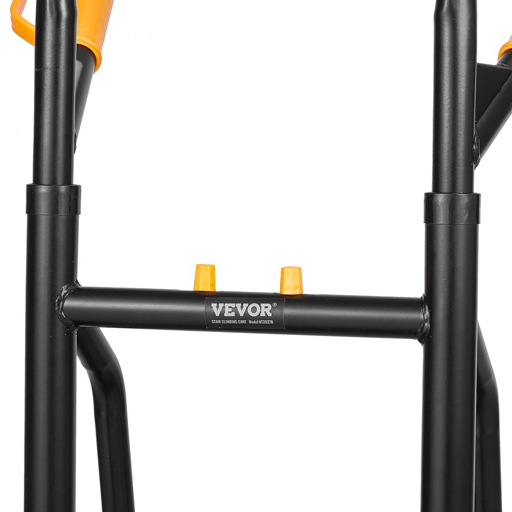 VEVOR Stair Climbing Cart, 440 lbs Capacity Stair Climber Hand Truck and Dolly, Heavy-Duty Folding Trolley Cart with Dual Handle, 6 Wheels & 2 Elastic Ropes for Home Office Shopping Moving Warehouse