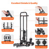 VEVOR Stair Climbing Cart, 460 lbs Capacity Stair Climber Hand Truck and Dolly, Heavy-Duty Folding Trolley Cart with Dual Handle, 6 Wheels & 2 Elastic Ropes for Home Office Shopping Moving Warehouse