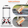 VEVOR Stair Climbing Cart, 260 lbs Capacity Stair Climber Hand Truck and Dolly, Heavy-Duty Folding Trolley Cart with Telescoping Handle, 10 Wheels & 2 Elastic Ropes for Home Shopping Moving Warehouse