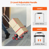 VEVOR Stair Climbing Cart, 260 lbs Capacity Stair Climber Hand Truck and Dolly, Heavy-Duty Folding Trolley Cart with Telescoping Handle, 10 Wheels & 2 Elastic Ropes for Home Shopping Moving Warehouse
