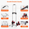 VEVOR Stair Climbing Cart, 260 lbs Capacity Stair Climber Hand Truck and Dolly, Heavy-Duty Folding Trolley Cart with Telescoping Handle, 10 Wheels & 2 Elastic Ropes for Home Shopping Moving Warehouse