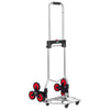 VEVOR Stair Climbing Cart, 260 lbs Capacity Stair Climber Hand Truck and Dolly, Heavy-Duty Folding Trolley Cart with Telescoping Handle, 10 Wheels & 2 Elastic Ropes for Home Shopping Moving Warehouse