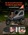VEVOR Dog Bike Trailer, Supports up to 100 lbs, 2-in-1 Pet Stroller Cart Bicycle Carrier for Small & Large Dogs, Easy Folding Frame with Quick Release Wheel, Universal Bicycle Coupler, Internal Leash