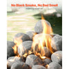 VEVOR Ceramic Fire Pebble Stones, 1-2 inch 48 Pcs Lava Rocks, Reusable Fire Pit Stones Indoor and Outdoor Use, Decorative Firepit Rocks for Propane/Gas Fireplace, Stove, Courtyard, Camping