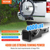 VEVOR Trailer Hitch Extender, 1-1/4" to 2" Receiver Hitch Adapter, Trailer Hitch Extension Tube Extender, 6" Extension Length, 4000 lbs Towing Capacity, Hitch Pins, Clips, Bolt and Nut Included, Black