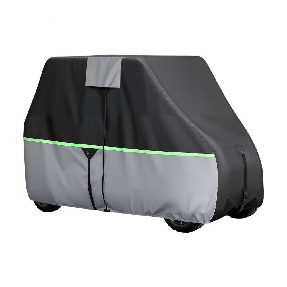 VEVOR Golf Cart Cover, Full Coverage 2+2/4 Passenger Golf Cart, 600D Waterproof Oxford Fabric Club Car Cover Fits Most Carts Club Car, Yamaha, EZGO, Honda, PU Coating & Three Zipper Doors