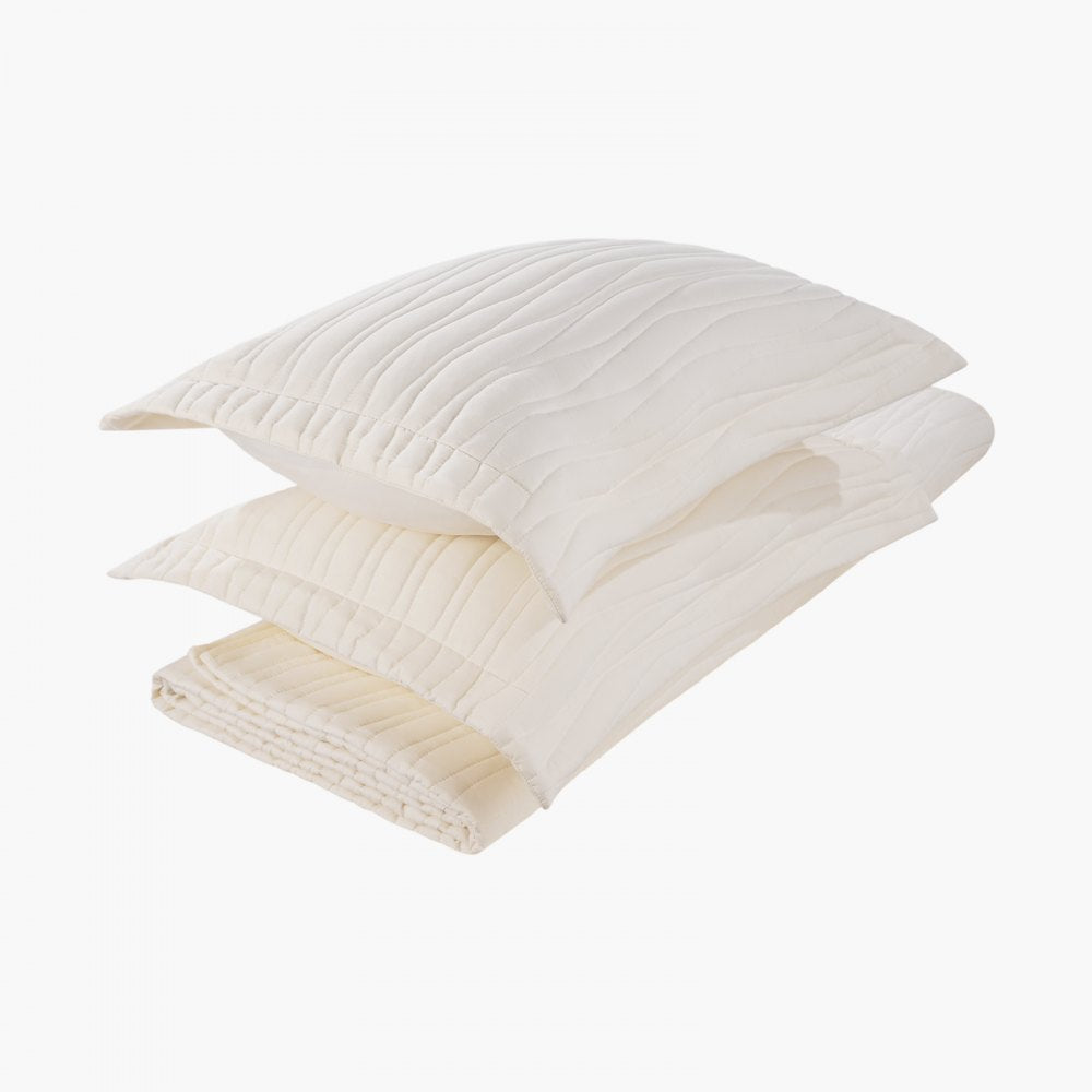 VEVOR King Quilt Set, 3-Piece Lightweight Comforter, Microfiber King Size Bedding Set, Beige Bedspreads with 1 Quilt and 2 Pillow Shams, Lightweight Bedspread Coverlet Bedding Set, for All Season