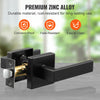 VEVOR Passage Door Handle, 5 Pack Matte Black Door Lever, Left or Right Handing Reversible Lever Non-Locking, 45° Rotation to Open, Universal Square Interior for Hallways, Closets, Meeting Spaces