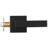 VEVOR Passage Door Handle, 5 Pack Matte Black Door Lever, Left or Right Handing Reversible Lever Non-Locking, 45° Rotation to Open, Universal Square Interior for Hallways, Closets, Meeting Spaces