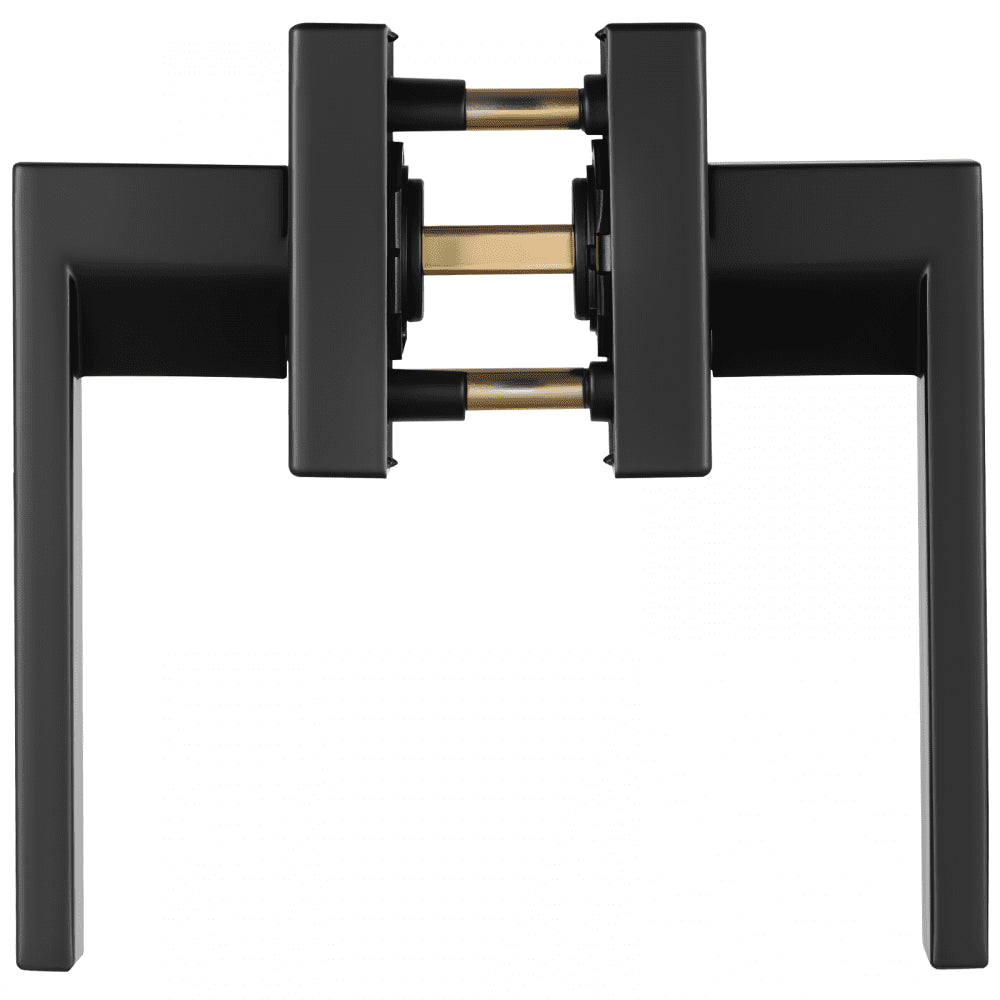 VEVOR Passage Door Handle, 5 Pack Matte Black Door Lever, Left or Right Handing Reversible Lever Non-Locking, 45° Rotation to Open, Universal Square Interior for Hallways, Closets, Meeting Spaces