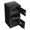 VEVOR 3.6 Cubic Feet Drop Safe, Large Capacity Front Drop Slot Safe Box with Digital Keypad, Heavy Duty 3 Tiers Cash Depository Box with Spare Keys for Cash, Bank Slip, Jewelry, Document, Bill, Black