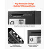 VEVOR 0.6 Cubic Feet Drop Safe, Drop Slot Safe Box with Password and Turn Knob, Heavy Duty Compact Cash Depository Box with a Front Lock Slot for Cash, Bank Slips, Jewelry, Documents, Bills, Black