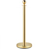 VEVOR Velvet Ropes and Posts, 5 ft/1.5 m Red Rope, Stainless Steel Gold Stanchion with Ball Top, Red Crowd Control Barrier Used for Theaters, Party, Wedding, Exhibition, Ticket Offices 4 packSets