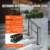 VEVOR Outdoor Handrail 165LBS Load Handrail Outdoor Stairs Aluminum Stair Handrail 36 x 35\" Outdoor Stair Railing Transitional Range from 0 to 30° Staircase Handrail Fits 2-3 Steps with Screw Kit