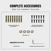 VEVOR Outdoor Handrail 165LBS Load Handrail Outdoor Stairs Aluminum Stair Handrail 60 x 35" Outdoor Stair Railing Transitional Range from 0 to 30° Staircase Handrail Fits 4-5 Steps with Screw Kit