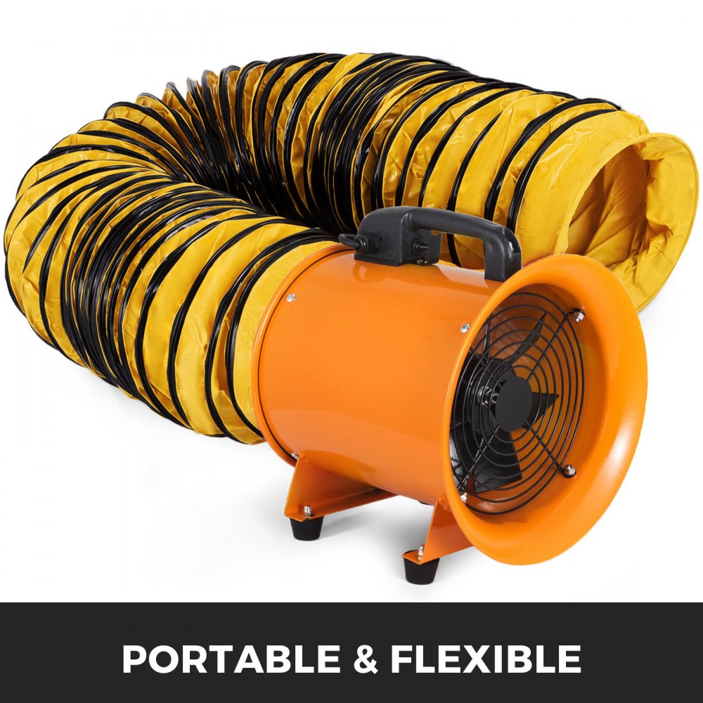 VEVOR 25ft Ducting Hose PVC Flexible Duct Hosing for 12inch Utility Blower, with Bag