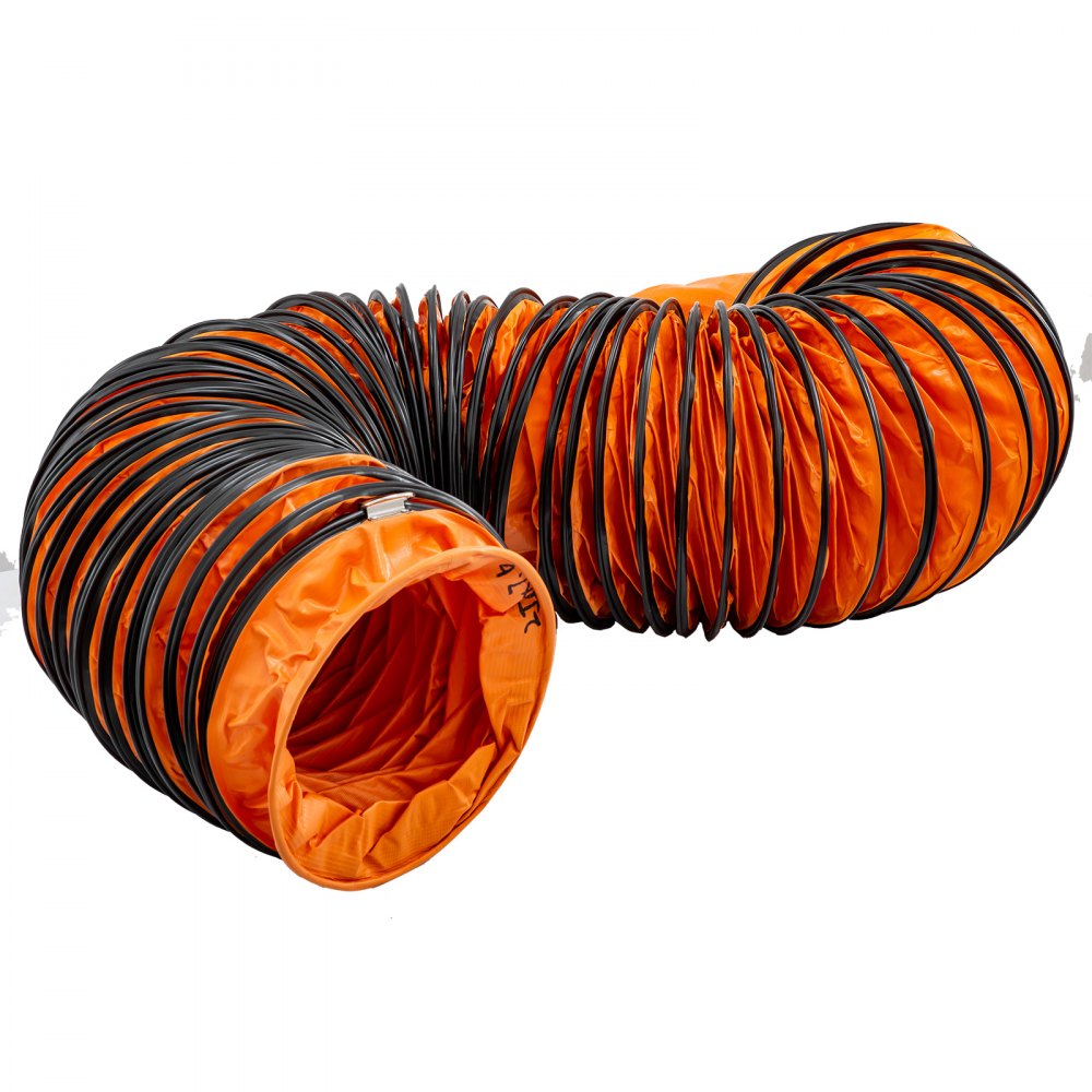 VEVOR Ducting Hose, 25ft PVC Flexible HVAC Duct Hosing for 10 Inch Utility Blower Exhaust Fan
