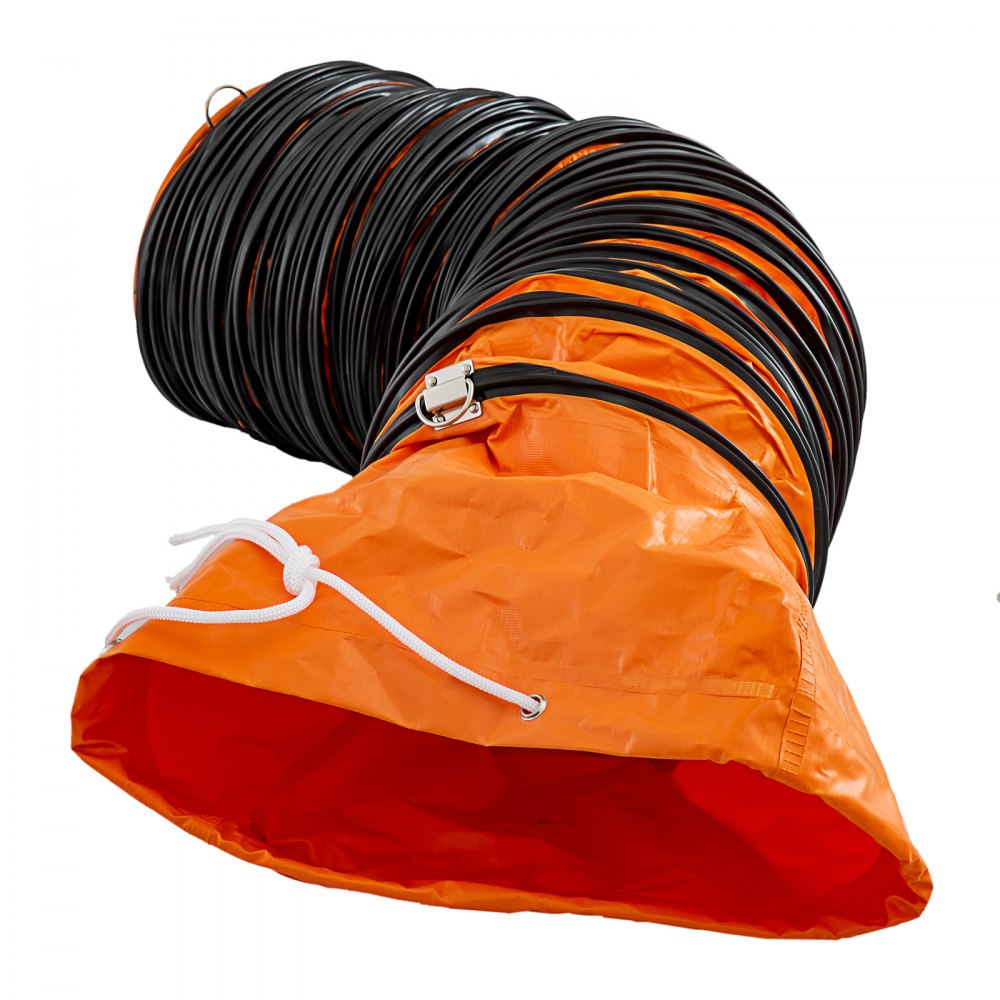 VEVOR Ducting Hose, 25ft PVC Flexible HVAC Duct Hosing for 10 Inch Utility Blower Exhaust Fan