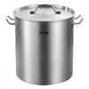 VEVOR Stainless Steel Stockpot, 42 Quart Large Cooking Pots, Cookware Sauce Pot with Basket, Lid, and Handle, Heavy Duty Commercial Grade Stock Pot, Sanding Treatment, for Large Groups Events Silver