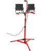 VEVOR LED Work Light with Stand, 2PCS 10000 Lumen Dual-head LED Work Light with 27.6\"-68.1\" Adjustable and Foldable Tripod Stand, IP65 Waterproofed LED Tripod Work Light, with 5000 K Color Temperatu