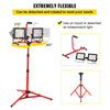VEVOR LED Work Light with Stand, 10000 Lumen Dual-head LED Work Light with 27.6\"-68.1\" Adjustable and Foldable Tripod Stand, IP65 Waterproofed LED Tripod Work Light, with 5000 Kelvin Color Temperatu