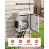 VEVOR Outdoor Electrical Box, Cold-Rolled Steel, Electrical Junction Box with Thermostat and Fan, Rain Hood, Ventilated Design, IP65 Waterproof Hinged Enclosure, Wall/Pole Mounted, 20 x 16 x 8 in