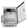 VEVOR Outdoor Electrical Box, Cold-Rolled Steel, Electrical Junction Box with Thermostat and Fan, Rain Hood, Ventilated Design, IP65 Waterproof Hinged Enclosure, Wall/Pole Mounted, 20 x 16 x 8 in