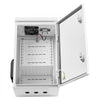VEVOR Outdoor Electrical Box, Cold-Rolled Steel, Electrical Junction Box with Thermostat and Fan, Rain Hood, Ventilated Design, IP65 Waterproof Hinged Enclosure, Wall/Pole Mounted, 24 x 16 x 12 in