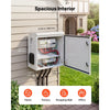 VEVOR Outdoor Electrical Box, Cold-Rolled Steel, Electrical Junction Box with Thermostat and Fan, Rain Hood, Ventilated Design, IP65 Waterproof Hinged Enclosure, Wall/Pole Mounted, 24 x 24 x 12 in