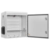 VEVOR Outdoor Electrical Box, Cold-Rolled Steel, Electrical Junction Box with Thermostat and Fan, Rain Hood, Ventilated Design, IP65 Waterproof Hinged Enclosure, Wall/Pole Mounted, 24 x 24 x 12 in