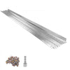 VEVOR Gutter Guard, 5 inch Aluminum Gutter Cover Heavy-Duty, 32ft Length Protection Cover for Leaf & Debris, 0.02 in Thickness Mill Finish, Easy DIY Install, Fast Drainage, Screws Included, 8 PCS
