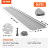 VEVOR Gutter Guard, 5 inch Width, Aluminum Leaf Filter DIY Gutter Cover, 26 PCS 104 ft Total Length, 0.157'' Hole Diameter & 0.02'' Thick Gutter Guards Fits Any Roof or Gutter Type