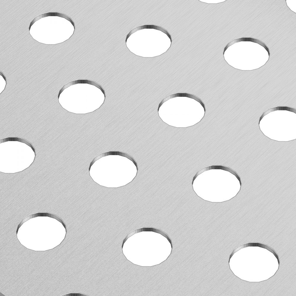 VEVOR Gutter Guard, 5 inch Width, Aluminum Leaf Filter DIY Gutter Cover, 52 PCS 208 ft Total Length, 0.157'' Hole Diameter & 0.02'' Thick Gutter Guards Fits Any Roof or Gutter Type
