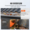 VEVOR Gutter Guard, 5 inch Width, Aluminum Leaf Filter DIY Gutter Cover, 13 PCS 52 ft Total Length, 0.157'' Hole Diameter & 0.02'' Thick Gutter Guards Fits Any Roof or Gutter Type