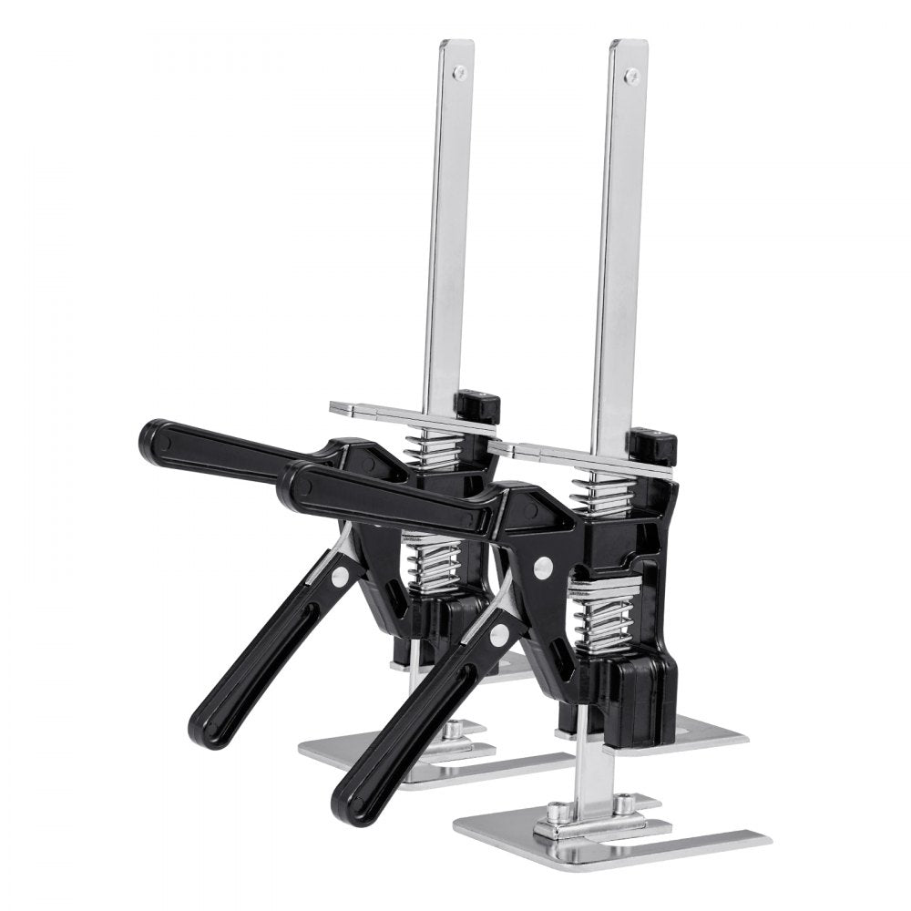 VEVOR Labor Saving Arm Jack, 2 PCS 330 lbs Bearing Capacity, Lifting up to 7.1", Metal Hand Lifting Jack Tool with Magnetic Level, Adjustable Height, for Door, Window, Furniture, Woodworking, Black