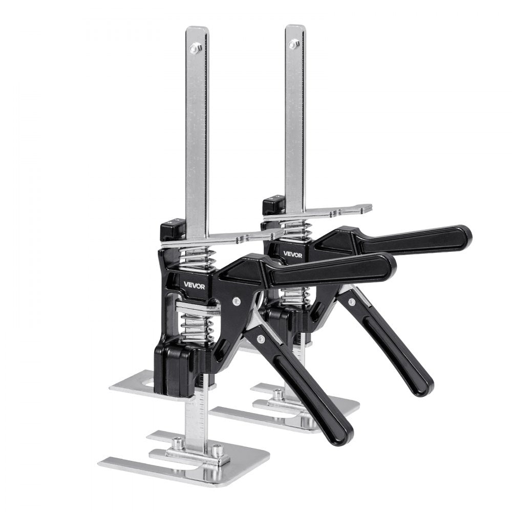 VEVOR Labor Saving Arm Jack, 2 PCS 330 lbs Bearing Capacity, Lifting up to 7.1", Metal Hand Lifting Jack Tool with Magnetic Level, Adjustable Height, for Door, Window, Furniture, Woodworking, Black