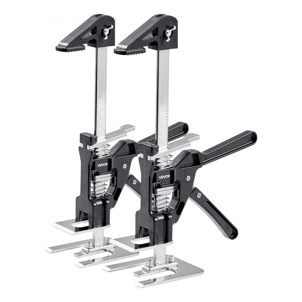 VEVOR Labor Saving Arm Jack, 2 PCS 330 lbs Bearing Capacity, Lifting up to 7.1", Metal Hand Lifting Jack Tool with Magnetic Level, Adjustable Height, for Door, Window, Furniture, Woodworking, Black