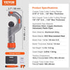 VEVOR 3PCS Tubing Cutter Set - Heavy Duty Pipe Cutter 3/16"-2"OD, Mini Tube Cutter 1/8"-7/8" & Deburring Tool, Professional Ultimate Pipe Cutter Set for Stainless Steel, Copper, Aluminum, Plastic Pipe