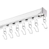 VEVOR Ceiling Curtain Track Set, 17.7 FT/5.4 Meter, Sliding Ceiling Track System for Curtains, Room Divider Curtain Track Ceiling/Wall Mounted for Living Room Bedroom with Hooks and Hardware, White