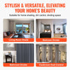 VEVOR Ceiling Curtain Track Set, 9.9 FT/3 Meter, Self Adhesive, No Drill Ceiling Track System for Curtains, Room Divider Curtain Track Ceiling Mounted for Living Room with Hooks and Hardware, White
