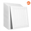 VEVOR Ceiling Tiles, 48-Pack 20 x 20 in, Drop Ceiling Tiles Premium Polystyrene Sheet, Easy Installation/ Cutting Plastic Glue-up Ceiling Tile, Basement Ceiling Covering for Home/Office Decoration