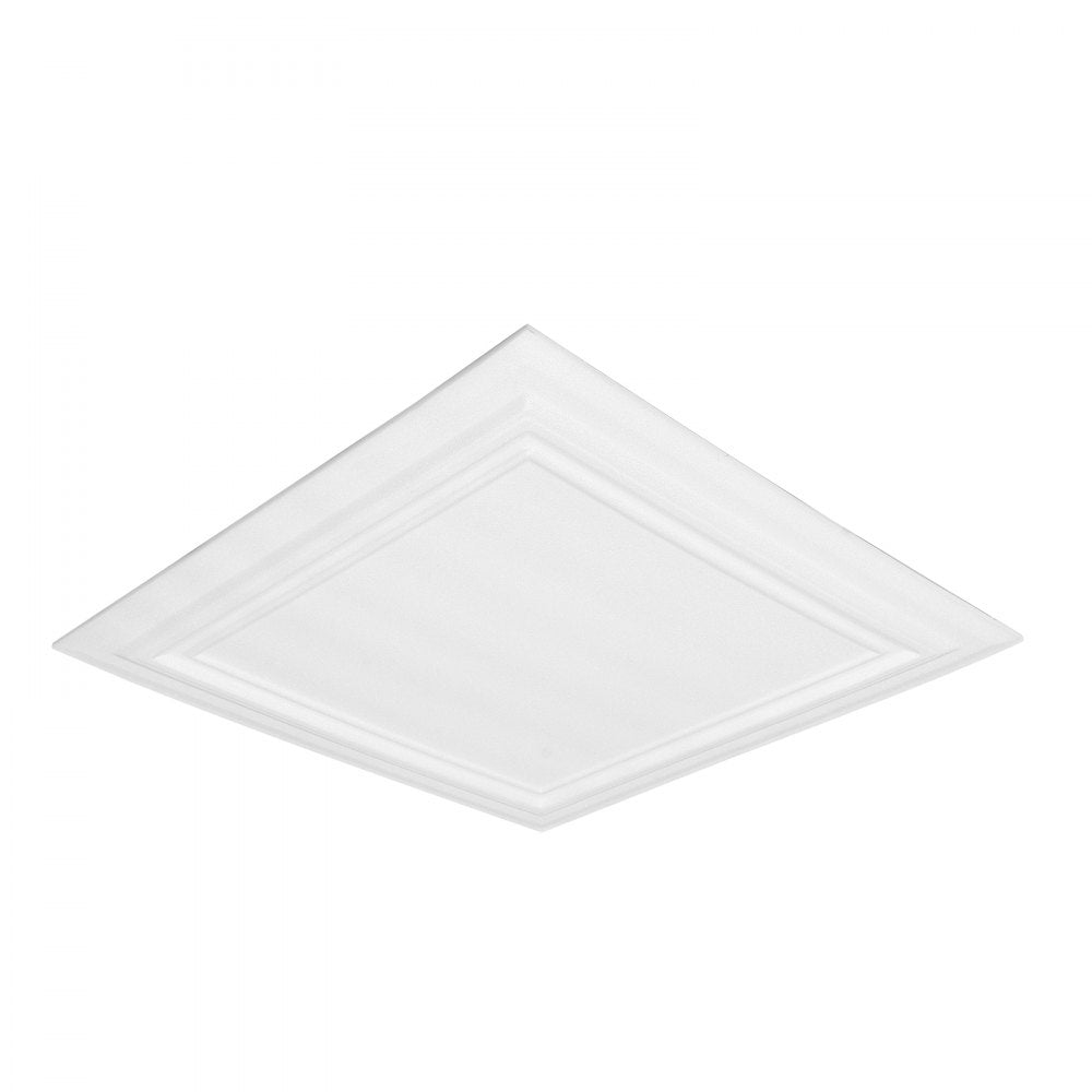 VEVOR Ceiling Tiles, 48-Pack 20 x 20 in, Drop Ceiling Tiles Premium Polystyrene Sheet, Easy Installation/ Cutting Plastic Glue-up Ceiling Tile, Basement Ceiling Covering for Home/Office Decoration